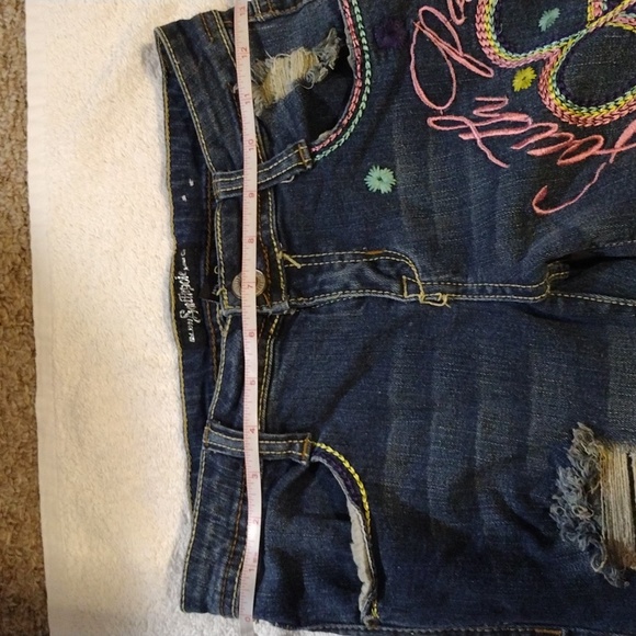 South Pole vintage embroidered junior size 3x26”L  jean cuffed - Picture 6 of 14